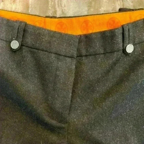 Women’s TORY BURCH Corrina Heather Dark Gray 100%
Wool Trousers- Size 6 - Picture 3 of 5